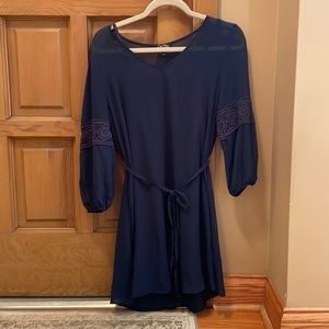 Navy blue flowy dress—Size: S